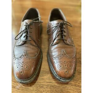Cordwainer Wright Wing Tip Oxford 9.5 D Men’s Brown Leather Dress Shoes